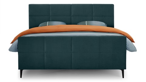 Boxspring Attraktiv Trendik vlak met gestoffeerd matras, challenger teal