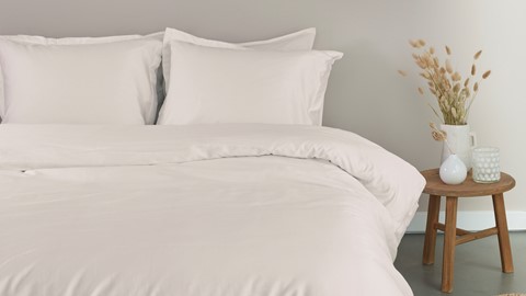 Dekbedovertrek Satin Uni, off-white