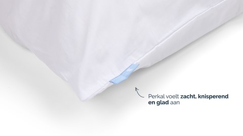 Kussensloop B Bright Percale (set van 2 stuks), wit