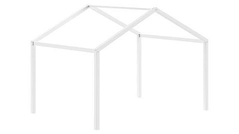 Dakframe bed Dallas, wit