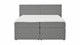 Opbergboxspring Pearl vlak met gestoffeerd matras, zinc