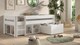 Halfhoogslaper laag met 2 boekenkasten en bedla Primo, wit