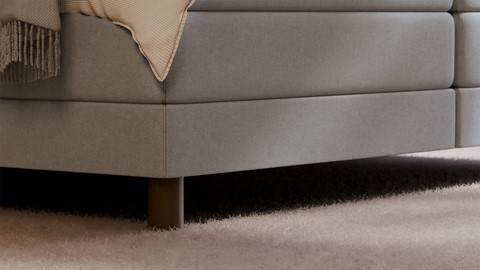 Elektrische boxspring Ridge - Wool look, light grey