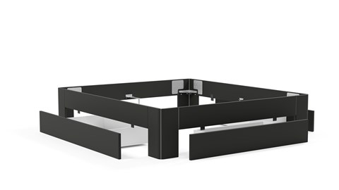 Bed Fresh 500 met 3 opbergladen, zwart