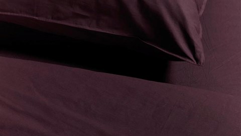 Dekbedovertrek Cotton Uni, dark red
