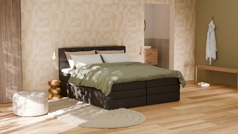 Opbergboxspring Jade - Matte leather, onyx