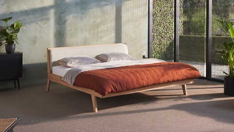 Bed Skogar exclusief bodem en matras, beige