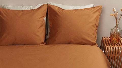 Dekbedovertrek Cotton Uni, orange