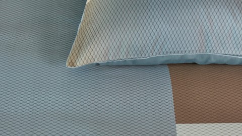 Dekbedovertrek Sloane Square, blue grey