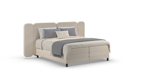 Elektrische boxspring Ridge - Wool look, natural
