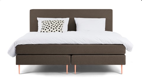 Box Ambra vlak met gestoffeerd matras, taupe