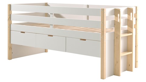 Kajuitbed Magrit met 3 laden, naturel
