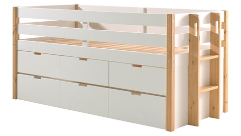 Kajuitbed Magrit met 3 laden, naturel