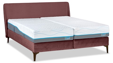 Boxspring Elite Cocoon vlak met Slow Motion 2 matras, roze