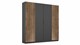 Draaideurkast Halifax, grijs metallic/eiken