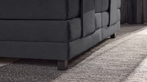 Boxspring Autentik Tunn verstelbaar met gestoffeerd matras, anthracite