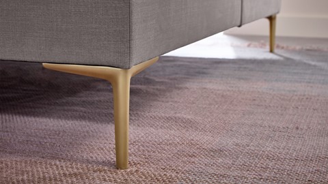 Boxspring Ruby vlak met gestoffeerd matras, taupe