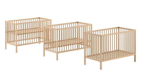 Babyledikant Dino 60x120, naturel