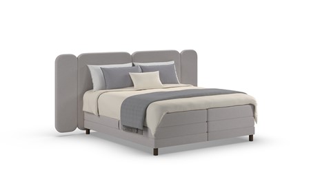 Elektrische boxspring Ridge - Wool look, light grey