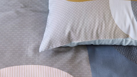 Dekbedovertrek Archi, blue grey