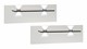 Set nachtkast panelen met glas en verlichting Bienne, wit