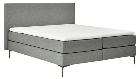 Boxspring Emerald vlak met gestoffeerd matras, grey