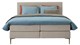 Boxspring Emerald vlak met gestoffeerd matras, khaki