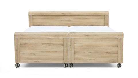 Bed Elba uitrijdbaar, licht eiken