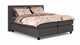 Boxspring Autentik Kurbat vlak met gestoffeerd matras, anthracite