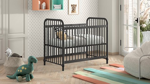 Babyledikant Bronxx, zwart