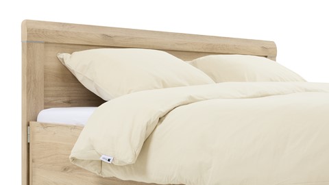 Bed Elba uitrijdbaar, licht eiken