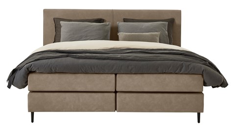 Boxspring Opal vlak met gestoffeerd matras, brown