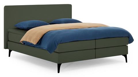 Boxspring Attraktiv Lykka vlak met gestoffeerd matras, green