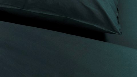 Dekbedovertrek Cotton Uni, dark green