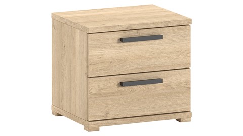 Kinderkamer Sam met bed, nachtkast, bureau en 3 deurs draaideurkast, eik