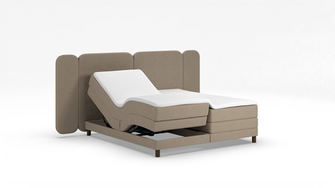 Elektrische boxspring Ridge, beige