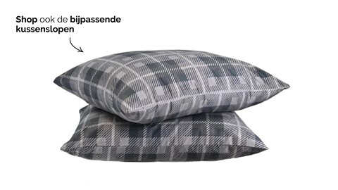 HappyBed Grey Tartan - dekbed zonder overtrek
