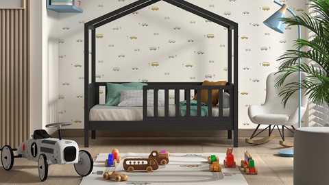 Huisbed Peuter Dallas, antraciet