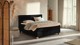 Boxspring Solid Lina vlak met gestoffeerd matras, black