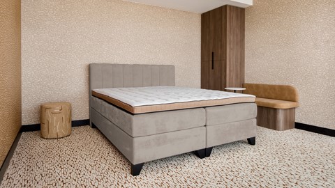Hotelboxspring Suite met topper Luxury, shell