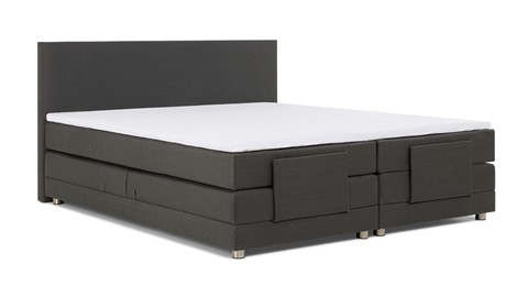 Boxspring Move verstelbaar met gestoffeerd matras, antraciet