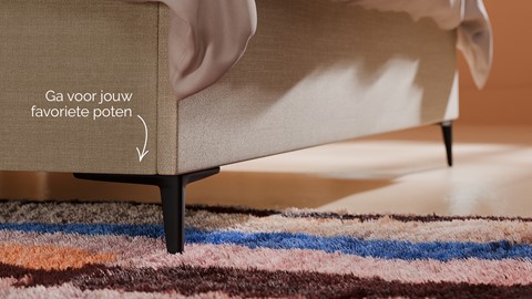 Opbergbed Morgan - Pure touch, natural