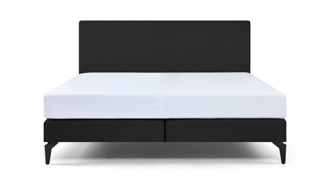 Boxspring Cisano vlak met Easy Pocket 300 matras, dark grey