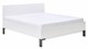 Bed Ragnar met hoofbord hout, wit