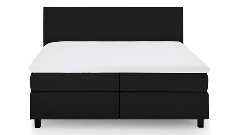 Boxspring Autentik Tunn vlak met gestoffeerd matras, black