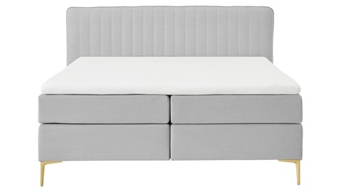 Boxspring Ruby vlak met gestoffeerd matras, lightgrey