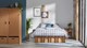 Paper Bed met laden, bruin