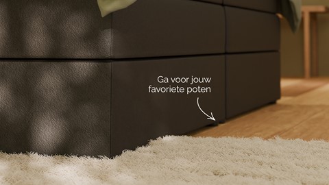 Opbergboxspring Jade - Matte leather, onyx