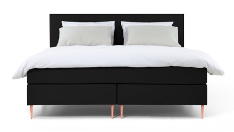 Box Owen vlak met gestoffeerd matras, black