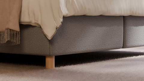 Boxspring Flow met Kårlsson Excellence matras, light grey